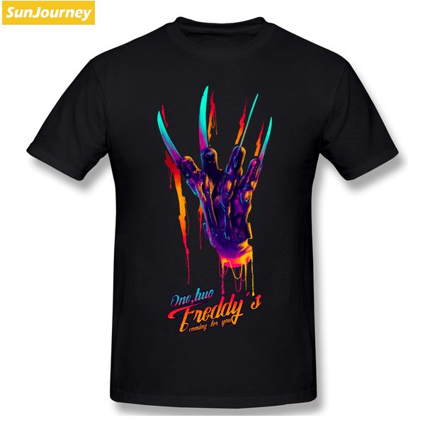 

freddy's coming horror retrowave men t shirt oversize o-neck cotton custom short sleeve men t-shirt sport hooded sweatshirt hoodie
