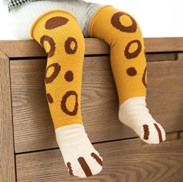

newborn thickened hair hoop autumn winter over-the-knee stockings male female baby socks children stripe socking dhb2794