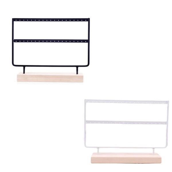 

szanbana 44 отверстия 2-слойные серьги ушные шпильки организатор стойки ювелирные изделия подставка для девочек для женщин, Pink;blue