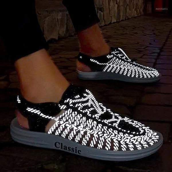 

sandals big size men outdoor summer handmade shoes breathable casual walking schoenen mannen1, Black