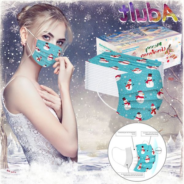 

filters 10/50pcs 3ply scarf flag disposable fashion snowman printed christmas party decoration cosplay