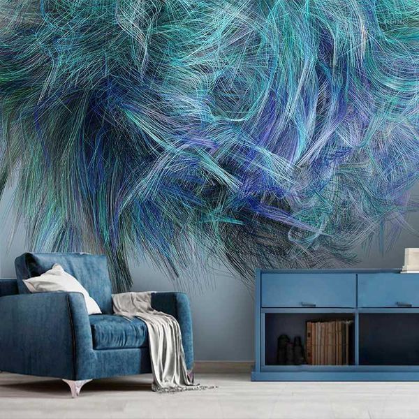 

drop shipping custom mural wallpaper for walls 3d modern abstract colored lines art wall painting decoration wall covering1