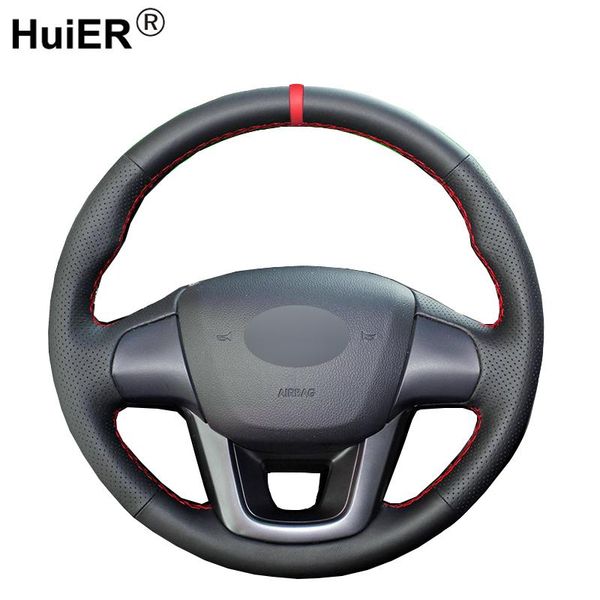 

рулевое управление huier рука sew колесо автомобиля крышка дышащая износостойкие красного маркер для kia k2 kia rio 2011 2012 2013 авто styl