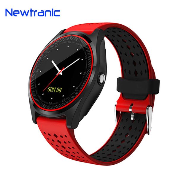 

new v9 round screen heart rate measuring card calls smart camera watch