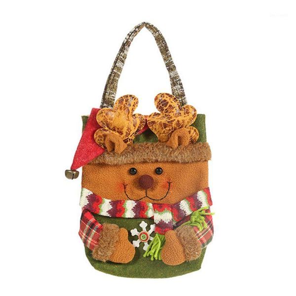 

cute santa claus snowman elk handbag christmas gift bag christmas tree ornament1