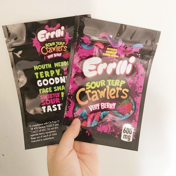 

gummi worm errlli 600mg gummy bags sour brite crawlers sour terp crawlers very berry twisted sour glowworms gummi edibles bag