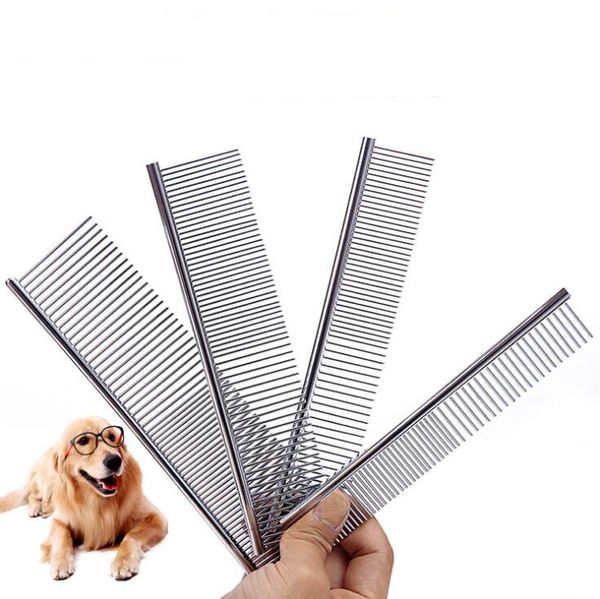 4 misure Pet Grooming Brush Pettine Strumenti per cani Spazzole pulite Pin Spazzola per gatti Pettine per cani in acciaio inossidabile Prodotto per animali domestici in metallo