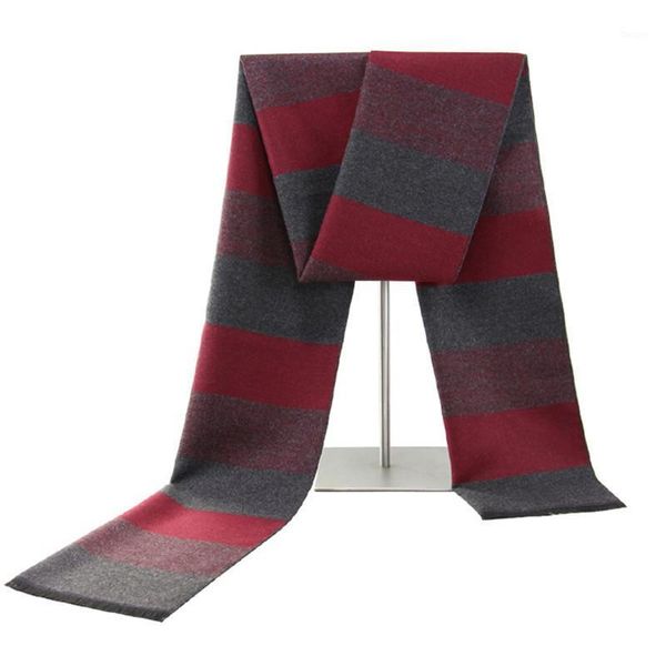 

new men's scarf warm winter cashmere scarf mens college fashion stripe bib scarves fleece soft christmas gift to men wrap1, Blue;gray