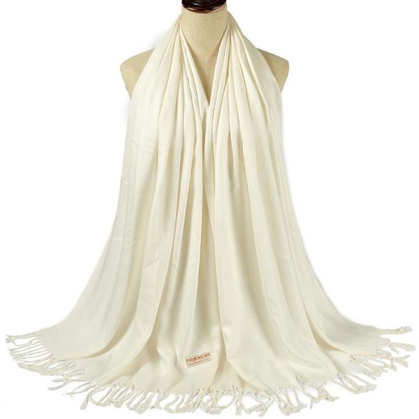 

scarves solid silk scarf shawl basic stole headscarf with knot fringes soft fashion shine woven for party wedding 70x200cm 200g, Blue;gray