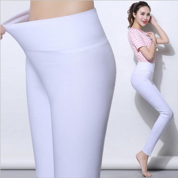 

white leggings women plus size s 6xl stretch high waist push up leggings pencil pants leggins mujer legging femme legins, Black