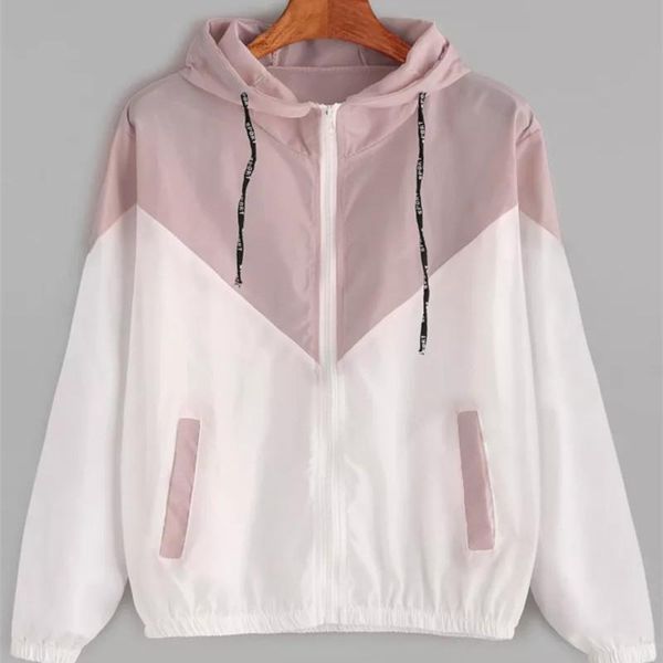 

women's jackets fashion 2021 autumn quick dry women 's coats windbreaker sun protection patchwork color zipper thin summer clothin, Black;brown
