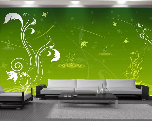 

wall papers home decor романтический пейзаж 3d mural обои зеленая вода гостиная спальня wallcovering hd обои