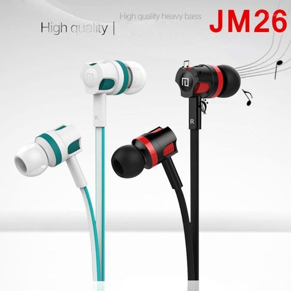 

jm26 stereo music bass headset in-ear earphone 3.5mm earbuds with microphone wired control sports for line type1