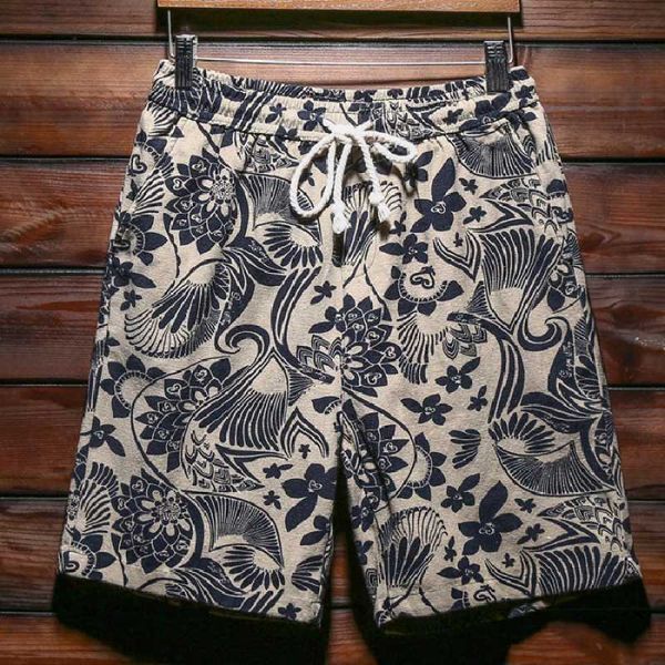 

summer 2019 yu wenle loose trend men's beach pants shorts, White;black