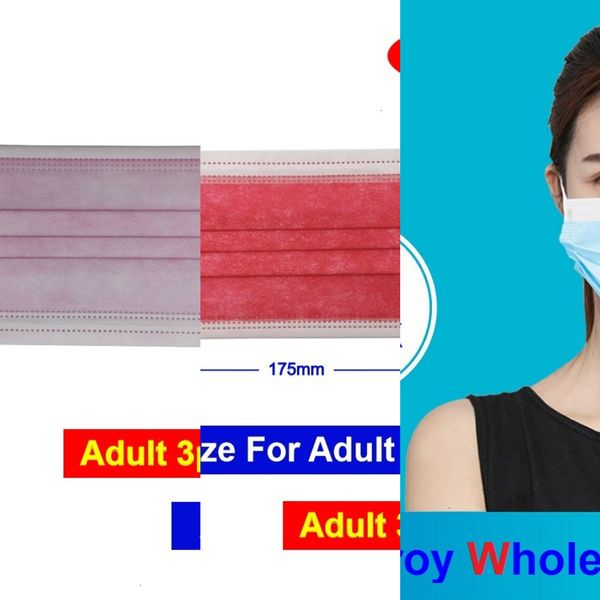 

wholesale disposable factroy 3ply ply face colorful 3 layers flat mask 8
