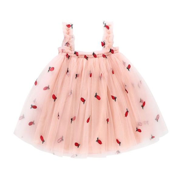 

toddler baby girls dress lace sleeveless baby cotton floral princess dress tutu dresses pineapple suspender tulle princess, Red;yellow
