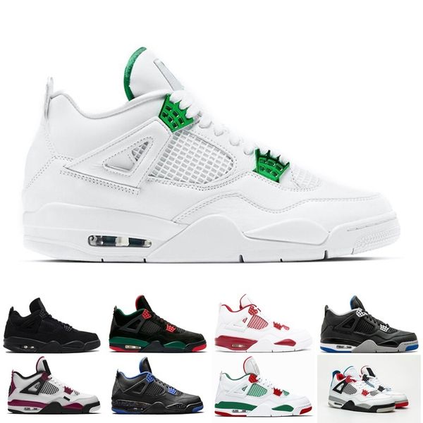 

2020 new men 4 4s high basketball shoes carnival orange metallic black pizzeria mens classic outdoor comfortable sneakers sports shoes