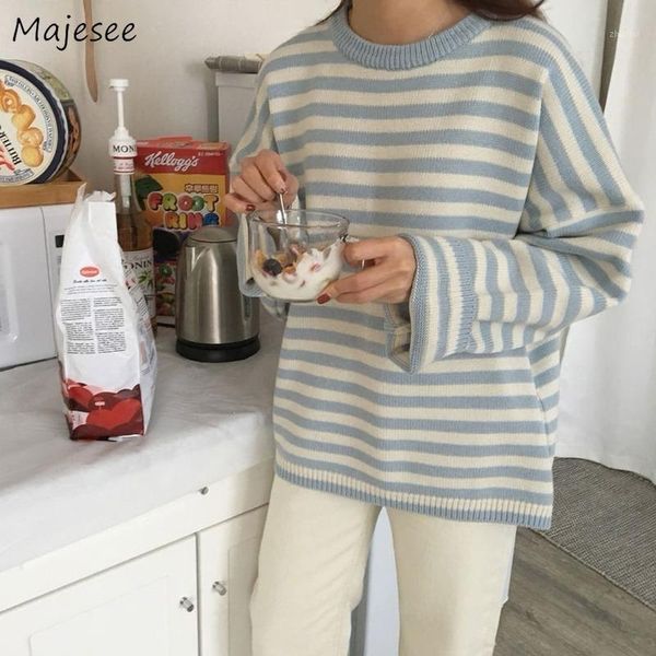 

sweater women retro vintage striped womens pullover oversized loose leisure female sweaters ulzzang causal harajuku females 1, White;black