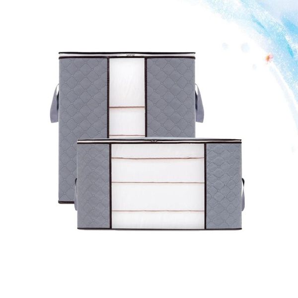 

пакет 2 шкафа нетканой сумки для хранения padded ящика для хранения для sundries игрушки одеяла
