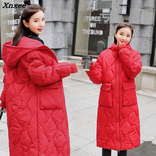 

new 2018 warm cotton long parka plus size winter jacket women coat thick cotton padded wadded inverno casaco outerwear xnxee1, Tan;black