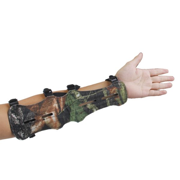 

29.8cm armguard archery bow with adjustable 4-strap buckles, Silver