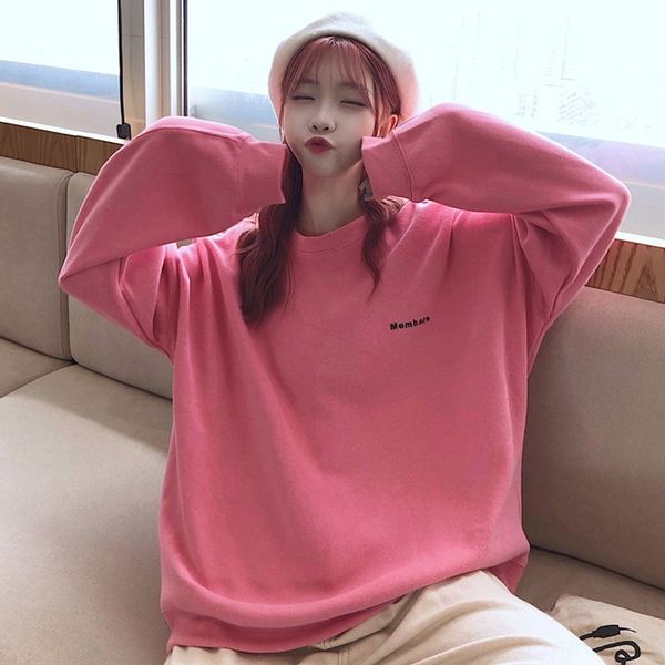 

plf3f 2020 развесных тонкой шея свитера женщин sweatertop корейского свитера супер горячей пуловер осень sweaterins модного стиль ленивого b, Black