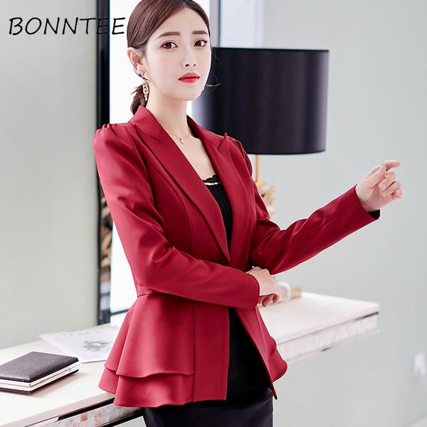 

blazers female elegant new korean slim all-match women casual coat office lady fashion solid simple soft females outwear womens, White;black
