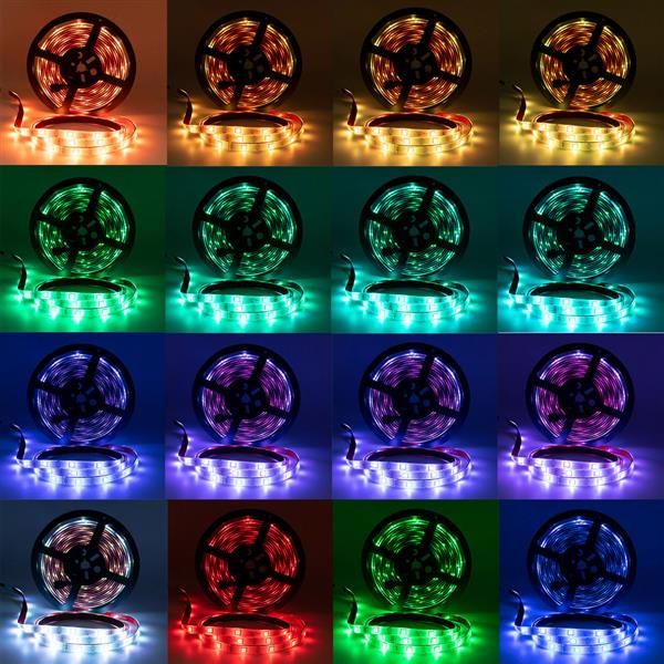 

5m rgb 5050 waterproof led strip light smd 44 key remote wifi wireless light