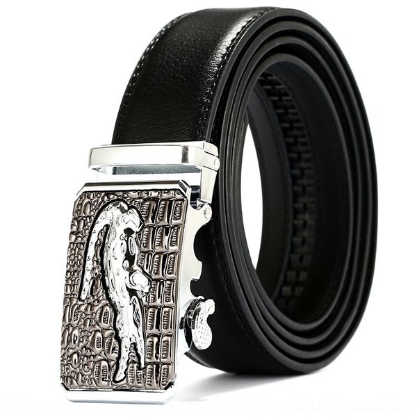 

kbfcp crocodile business men's automatic belt crocodile business leather cgggd beltmen's leather belt automatic, Black;brown