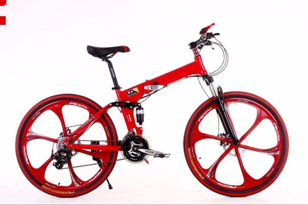 

mountain bike 24 3x8 speed double damping double disc brake folding bike 26 inch suspension man bicycle 26"