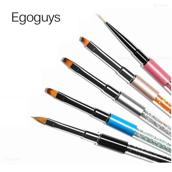 

5 color nail art brush gradient nail polish uv gel painting pen french lines stripes grid flower pattern drawing varnish qyleab