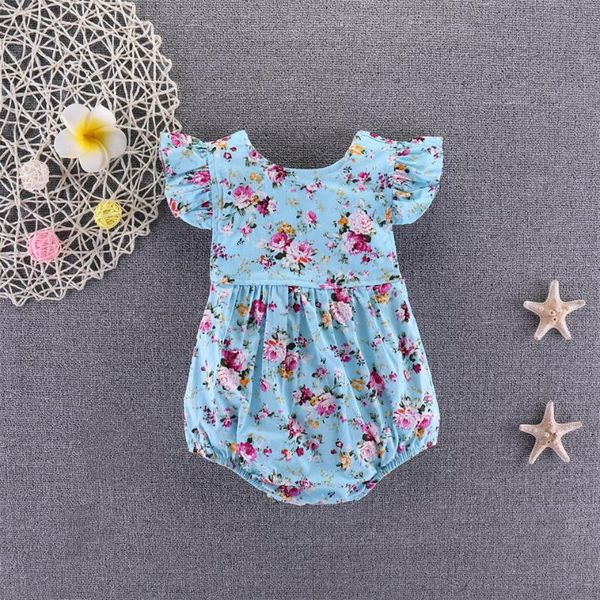 

girl jumpsuits 0-18m us newborn baby girl romper infant jumpsuits sunsuit summer clothes outfits 0-18m, Blue