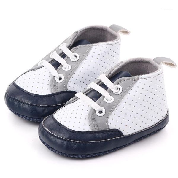 

telotuny baby shoes baby girl boys mixed color lace up non-slip sneaker cotton first walkers kids shoes casual 2020ap1, Black