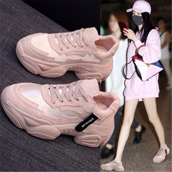 

fashions 2021 new lace up to women's female trainers pink shoes rjks, Black