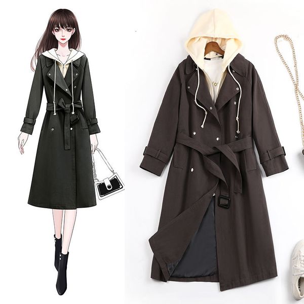 

5xl oversized fall 2021 new loose 8991 winter female jacket g0cj, Black