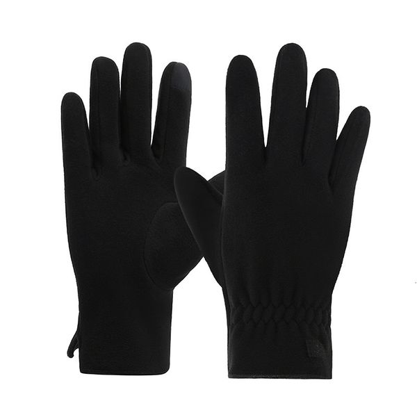 

men's winter warm gloves, skiing, outdoor riding, plush thickening, heat insulation, cold proof, fashionable touch screen, Blue;gray