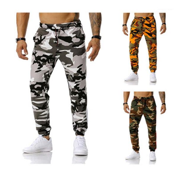 

pants fashion trend elasticity hip hop drawstring jogging pants spring male fitness skateboard casual sports trousers mens camouflage loose, Black
