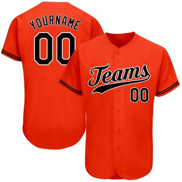 

custom orange black-white authentic baseball jersey, Blue;black