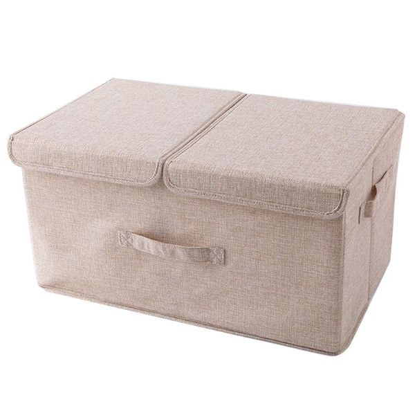 

washable storage bag vertical foldable household with compartments portable clothes organiser saving space cotton linen wardrobe