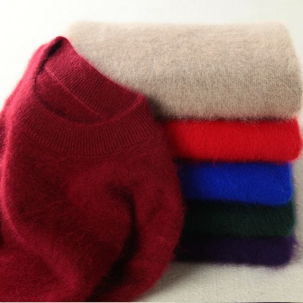 

super warm mink cashmere soft fur fleece sweaters and pullovers for women winter sweater half turtleneck female brand jumper 201130, White;black
