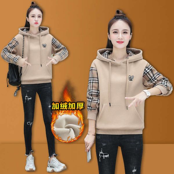 

150 small sweater women's new style in autumn winter: thin and hooded, Black