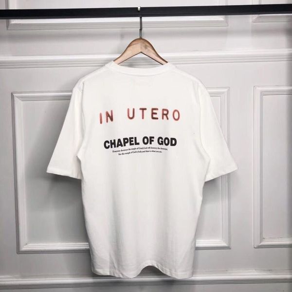 

t-shirt kanye fog vintage angel nirvava kanye vintage co-branded casual short-sleeved new vosde, Black