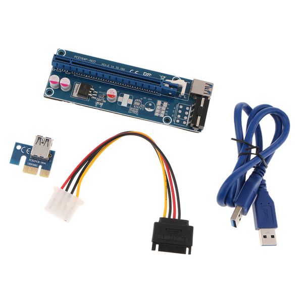 

ver006 extender riser card sata 15-pin male to 4-pin adapter cable usb 3.0