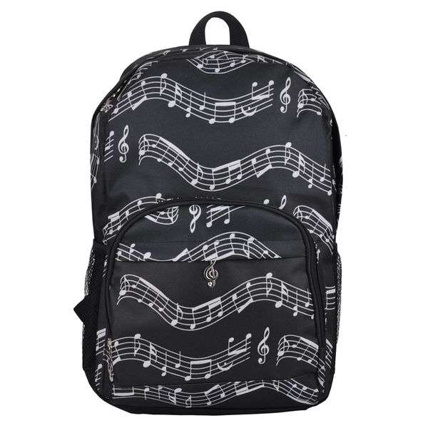 

musical backpack musical notes oxford cloth bag art department storage black