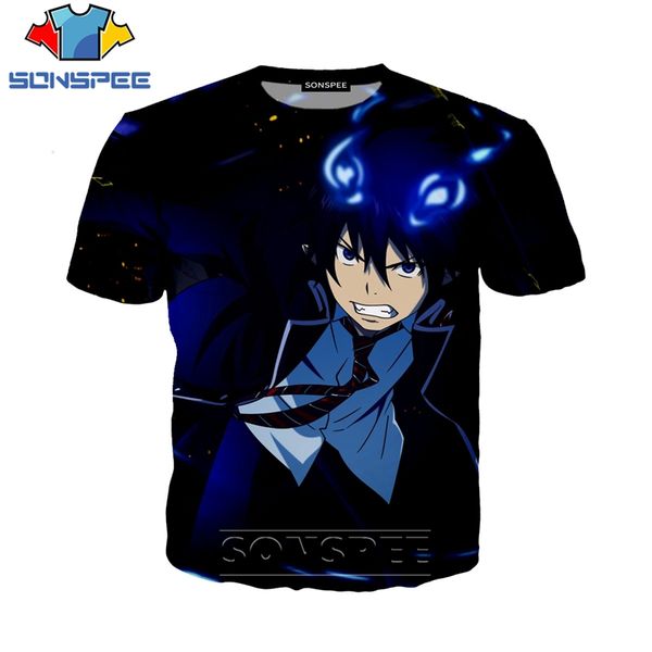 

anime ao no exorcist printed 3d print shirts comics kawaii harajuku men clothing