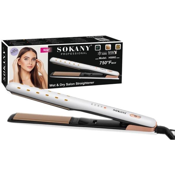 

coating flat straightening hair straightener heater iron plate ceramic max wet dry fast professional 110 240v 750 salon bbyakx lipper, Black