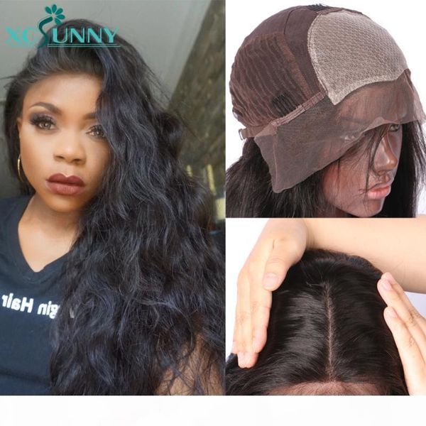 

body wave 5x4.5 silk base lace front wig remy brazilian 13x6 deep part lace frontal human hair wigs glueless pre plucked, Black;brown