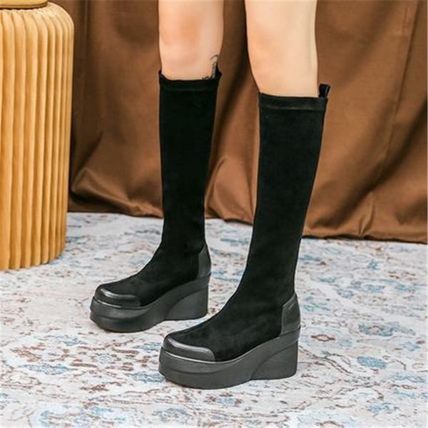 

of 2021 new women for the autumn breathable students female high-end lower-gross winter chunky black short boots y6qc