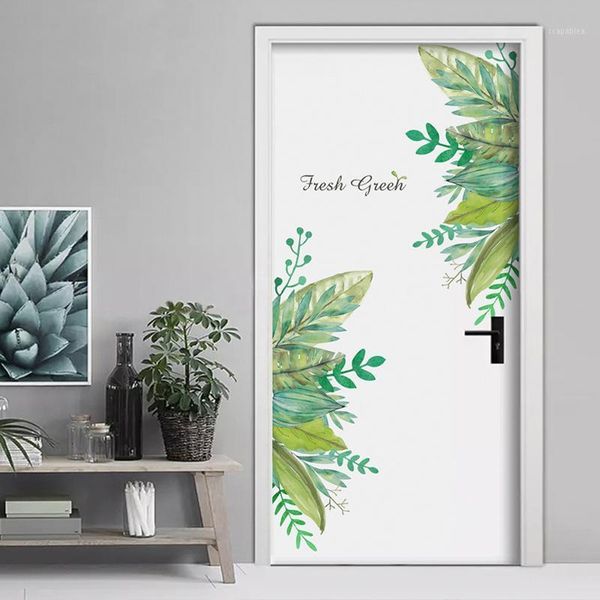 

jungle green leaves wall sticker decoration living room bedroom seaside plant art wall mural decal waterproof stikers1