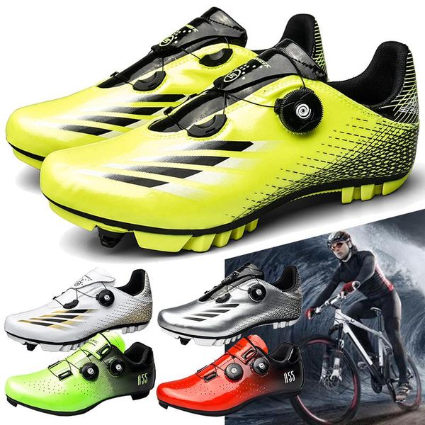 

new fashion couple lockless casual couple mountain road cycling shoes outdoor competition racing cycling shoes, Black